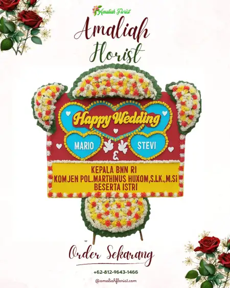 Papan Bunga Pernikahan Cankring